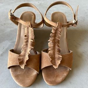 Simple Light Brown Heels Cute Detailing